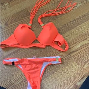 Orange bathing suit